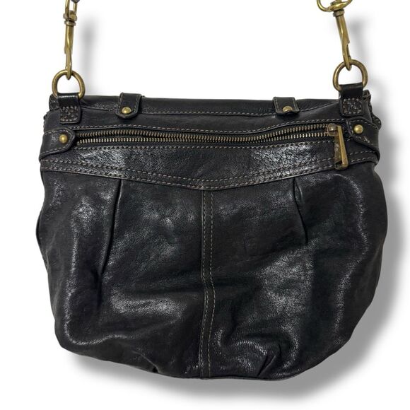 Fossil Ginger Top Handle Crossbody Purse Brown Leather Magnetic Snap Closure - Picture 6 of 15